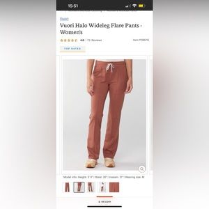 Vuori Halo Wideleg Flare Pants in Rosewood Heather